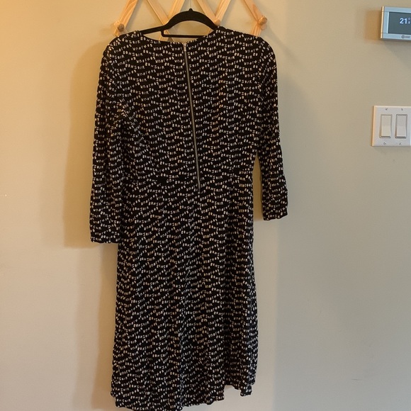 Max Mara weekend Bonsoir/Bonjour black print dress - size med - Picture 4 of 4